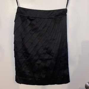 Aryn K black skirt size small satin feel
